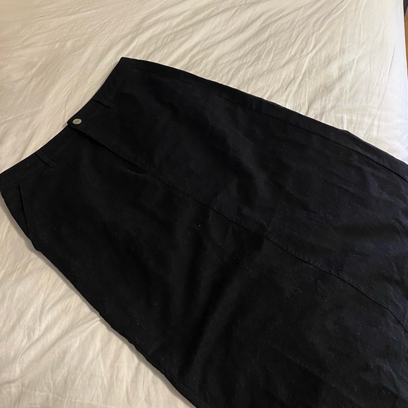 Twik Midi Denim Black Skirt - Picture 4 of 6